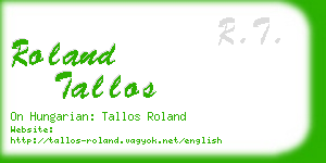 roland tallos business card